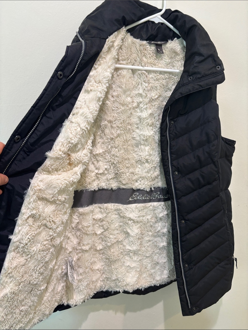 Midnight Blue Eddie Bauer Women's Quilted Lined Down Puffer Vest Size XL - Picture 4 of 6